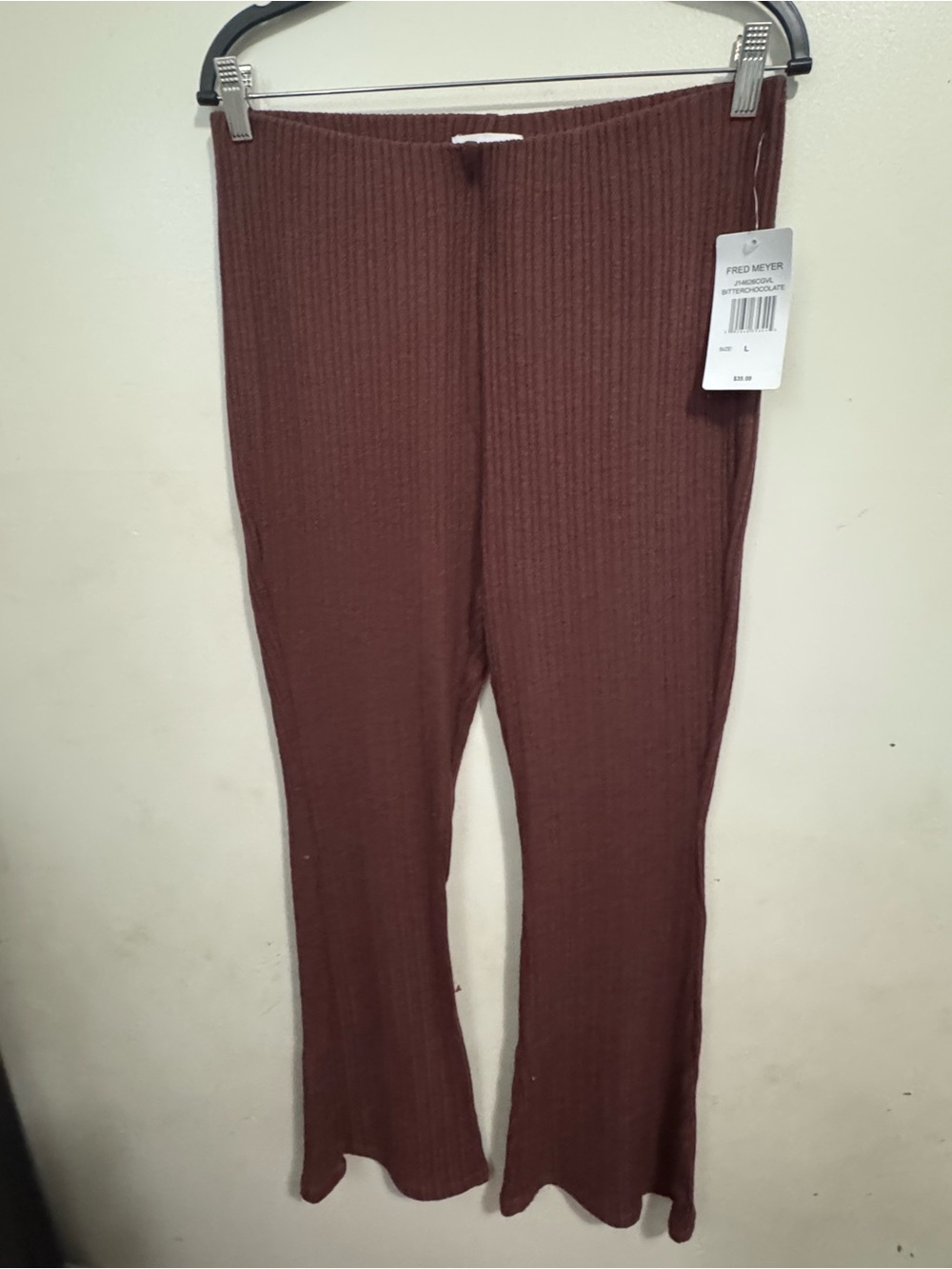 Fred Meyer Ribbed Leggings in Chocolate Brown